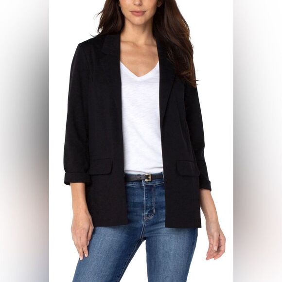 Liverpool Princess Darts Boyfriend Blazer black Large Stitch Fix nwt